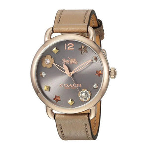 Coach Delancey Grey Dial Brown Leather Strap Watch for Women - 14502797 Buy Now By Coach