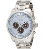 Guess Horizon Chronograph Quartz Blue Dial Silver Steel Strap Watch for Men - W0379G6 Buy Now By Guess