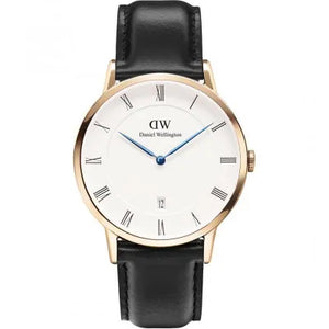 Daniel Wellington Classic Sheffield White Dial Black Leather Strap Watch For Men - DW00100084 Buy Now By Daniel Wellington