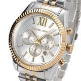 Michael Kors Lexington Silver Dial Two Tone Steel Strap Watch for Men - MK8344 Buy Now By Michael Kors
