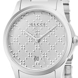 Gucci G Timeless Silver Dial Silver Steel Strap Watch For Women - YA126551 Buy Now By Gucci