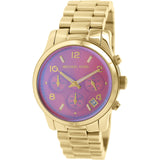 Michael Kors Runway Iridescent Pink Dial Gold Steel Strap Watch for Women - MK5939 Buy Now By Michael Kors