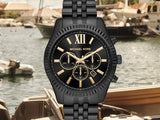 Michael Kors Lexington Chronograph Black Dial Black Steel Strap Watch for Men - MK8603 Buy Now By Michael Kors
