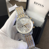 Hugo Boss Navigator White Dial Two Tone Steel Strap Watch for Men - 1513499 Buy Now By Hugo Boss