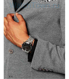 Emporio Armani Beta Chronograph Black Dial Steel Strap Watch For Men - AR1863