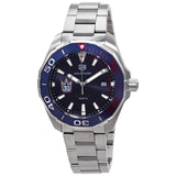 Tag Heuer Aquaracer Henrik Lundqvist Special Edition Blue Dial Silver Steel Strap Watch for Men - WAY101J.BA0746 Buy Now By Tag Heuer