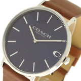Coach Charles Blue Dial Brown Leather Strap Watch for Men - 14602151 Buy Now By Coach