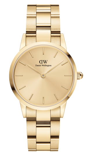 Daniel Wellington Iconic Link Unitone Gold Dial Gold Steel Strap Watch For Women - DW00100403 Buy Now By Daniel Wellington