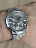 Emporio Armani Quartz Grey Dial Silver Steel Strap Watch For Men - AR11047 Buy Now By Emporio Armani