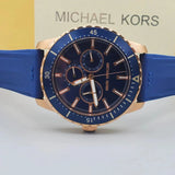 Michael Kors Cunningham Multifunction Blue Dial Blue Rubber Strap Watch For Men - MK7163 Buy Now By Michael Kors