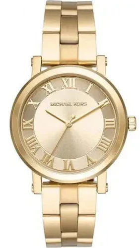 Michael Kors Slim Runway Gold Dial Gold Steel Strap Watch For Women - MK3456 Buy Now By Michael Kors