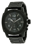 Fossil Machine Chronograph Black Dial Black Steel Strap Watch for Men - FS4927 Buy Now By Fossil