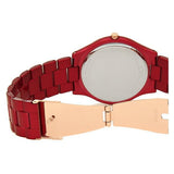 Michael Kors Slim Runway Red Dial Red Steel Strap Watch For Women - MK3895 Buy Now By Michael Kors