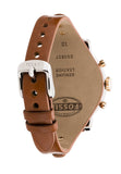 Fossil Boyfriend Chronograph White Dial Brown Leather Strap Watch for Women - ES3837 Buy Now By Fossil