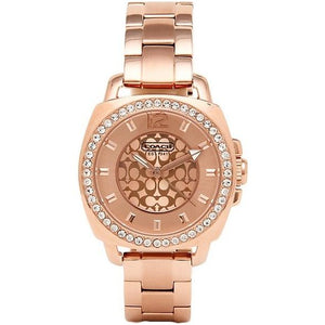 Coach Mini Boyfriend Rose Gold Dial Rose Gold Steel Strap Watch for Women - 14501701 Buy Now By Coach