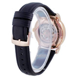 Emporio Armani Meccanico Skeleton Silver Dial Black Leather Strap Watch For Men - AR60031 Buy Now By Emporio Armani