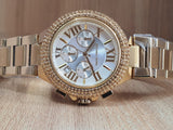 Michael Kors Camille Silver Diamonds Dial Gold Steel Strap Watch for Women - MK5756 Buy Now By Michael Kors