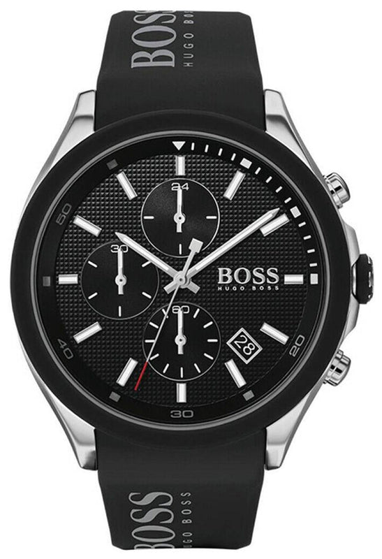Hugo Boss Velocity Black Dial Black Leather Strap Watch for Men - 1513716 Buy Now By Hugo Boss
