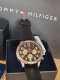 Tommy Hilfiger Sport Chronograph Black Dial Black Leather Strap Watch for Men - 1791050 Buy Now By Tommy Hilfiger
