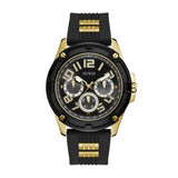 Guess Delta Black Dial Black Rubber Strap Watch for Men - GW0051G2 Buy Now By Guess
