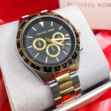 Michael Kors Layton Chronograph Black Dial Two Tone Steel Strap Watch For Men - MK8784 Buy Now By Michael Kors
