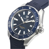 Tag Heuer Aquaracer Quartz Blue Dial Blue Rubber Strap Watch for Men - WAY101C.FT6153 Buy Now By Tag Heuer