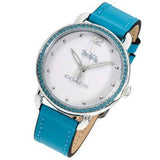 Coach Delancey White Dial Turquoise Leather Strap Watch for Women - 14502884 Buy Now By Coach