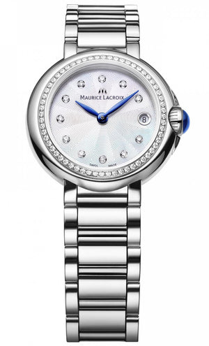 Maurice Lacroix Fiaba Diamonds Mother of Pearl Dial Silver Steel Strap Watch for Women - FA1004-SD502-170-1 Buy Now By Maurice Lacroix