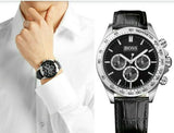 Hugo Boss Ikon Black Dial Black Leather Strap Watch for Men - 1513178 Buy Now By Hugo Boss