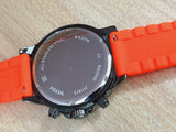Fossil Bannon Chronograph Grey Dial Orange Silicone Strap Watch for Men - BQ2500 Buy Now By Fossil