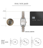 Emporio Armani Gianni T Bar White Mother Of Pearl Dial Two Tone Steel Strap Watch For Women - AR11519 Buy Now By Emporio Armani