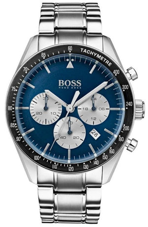 Hugo Boss Chronograph Blue Dial Silver Steel Strap Watch for Men - 1513630 Buy Now By Hugo Boss