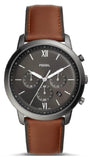 Fossil Neutra Chronograph Grey Dial Brown Leather Strap Watch for Men - FS5512 Buy Now By Fossil