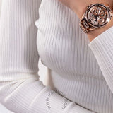 Guess Queen Multifunction Rose Gold Dial Rose Gold Steel Strap Watch For Women - GW0464L3 Buy Now By Guess