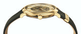 Versace V-Circle Manifesto Gold Dial Black Leather Strap Watch for Men - VBQ030017 Buy Now By Versace