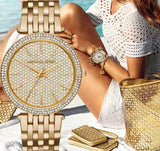 Michael Kors Darci Gold Dial Gold Steel Strap Watch for Women - MK3438 Buy Now By Michael Kors