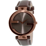 Gucci G Interlocking Brown Dial Brown Leather Strap Watch For Women - YA133504 Buy Now By Gucci