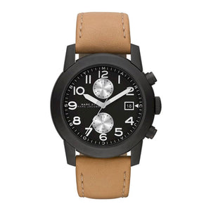 Marc Jacobs Larry Chronograph Black Dial Brown Leather Strap Watch for Men - MBM5053 Buy Now By Marc Jacobs