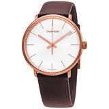 Calvin Klein High Noon Silver Dial Brown Leather Strap Watch for Men - K8M216G6 Buy Now By Calvin Klein