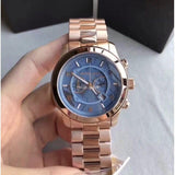 Michael Kors Runway Stop Hunger Quartz Blue Dial Rose Gold Steel Strap Watch For Men - MK8358 Buy Now By Michael Kors