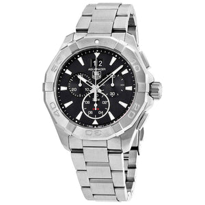 Tag Heuer Aquaracer Chronograph Black Dial Silver Steel Strap Watch for Men - CAY1110.BA0927 Buy Now By Tag Heuer