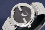 Gucci Interlocking G Quartz Black Dial Black Steel Strap Watch For Women - YA133502 Buy Now By Gucci
