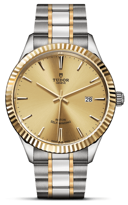 Tudor Style Automatic Gold Dial Two Tone Steel Strap Watch for Men - M12713-0001 Buy Now By Tudor