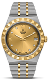 Tudor Royal Automatic Diamonds Gold Dial Two Tone Steel Strap Watch for Men - M28603-0006 Buy Now By Tudor