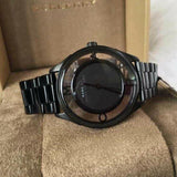 Marc Jacobs Tether Transparent Black Dial Black Steel Strap Watch for Women - MBM3419 Buy Now By Marc Jacobs