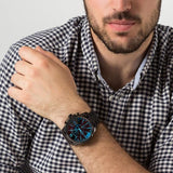 Diesel Mega Chief Chronograph Black Dial Black Steel Strap Watch For Men - DZ4318 Buy Now By Diesel