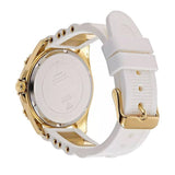 Guess Intrepid White Dial Two Tone Silicone Strap Watch For Women - W0325L2 Buy Now By Guess