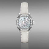 Burberry The Britain Diamonds Mother of Pearl Dial White Leather Strap Watch for Women - BBY1800 Buy Now By Burberry