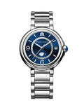 Maurice Lacroix Fiaba Moonphase Blue Dial Silver Steel Strap Watch for Women - FA1084-SS002-420-1 Buy Now By Maurice Lacroix