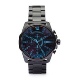 Diesel Mega Chief Chronograph Black Dial Black Steel Strap Watch For Men - DZ4318 Buy Now By Diesel